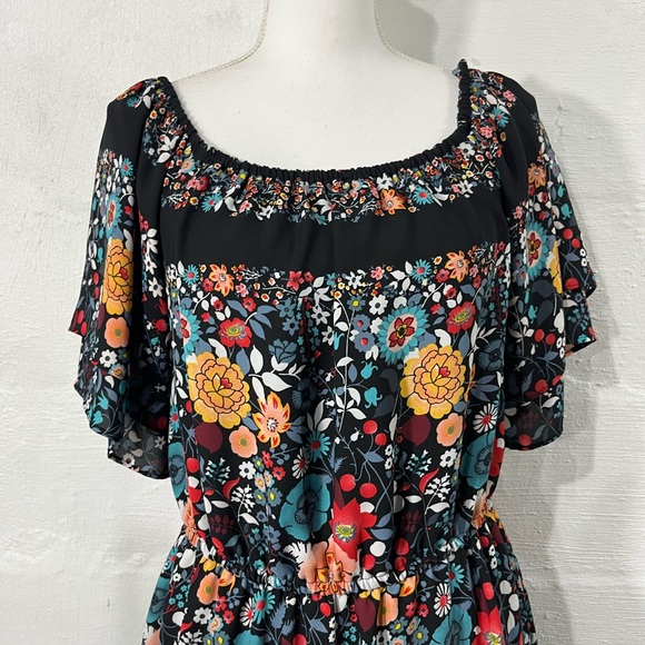 LOFT FLORAL PULLOVER DRESS - Picture 4 of 16